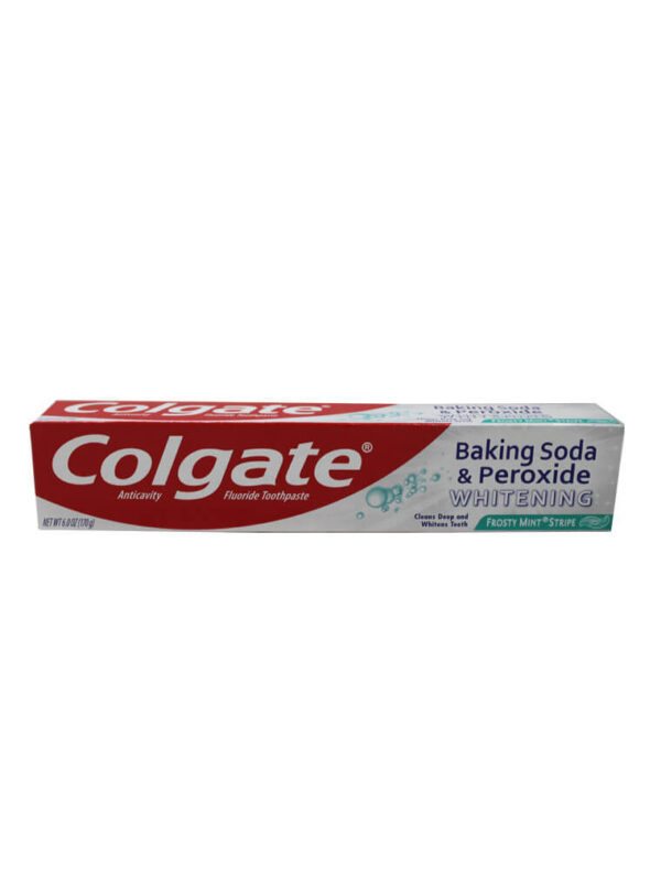 Colgate 6.0 oz Toothpaste - Baking Soda & Peroxide Whitening Frosty Mint Stripe Gel
