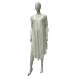 Women's Dresses Rayon Solid White withEmbedded Sl U Gown 6-48 Case S-XL 140Gms 1C Aya NWr6