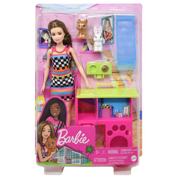 Mattel DP Barbie Doll with Pet Playset