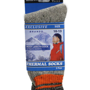 Men Thermal Socks Boot Length 2 pk Size 10-13